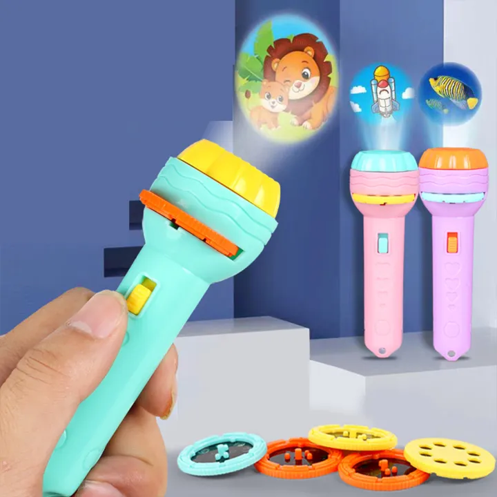 Mini Projector Torch Light Toy for Kids Educational Light Up Story & Learning Toy.